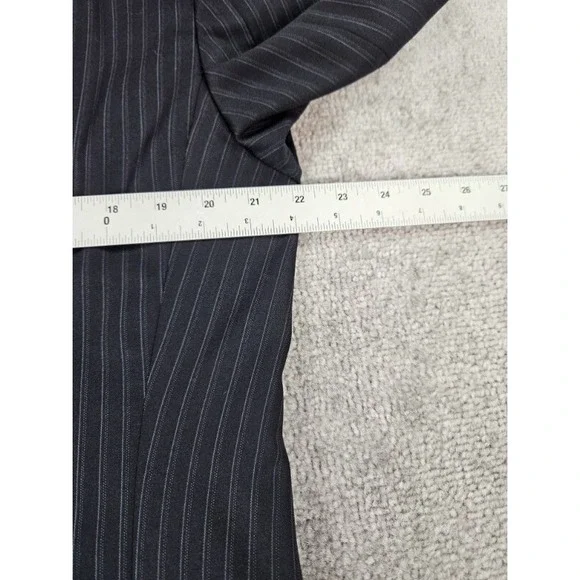 Brooks Brothers Suit Jacket 42 R Navy Wool Striped Loro Piana Italy Luxury Sport